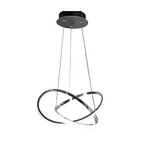 Κρεμαστό φωτιστικό LED 48W 3CCT (by switch on base) σε χρώμιο D:60cm (6082-CH)