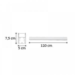 Κρεμαστό φωτιστικό LED 40W 3CCT (By Switch) από αλουμίνιο σε λευκή απόχρωση D:120cm (6072-120-WH)