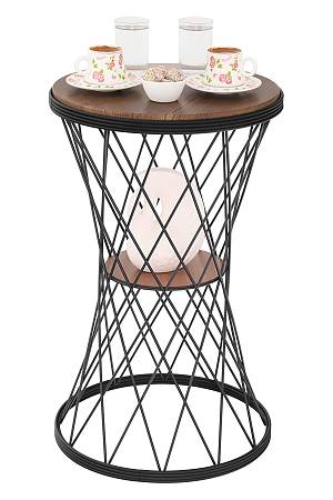 TBBT-12 ΒΟΗΘ. ΤΡΑΠΕΖΑΚΙ ΜΑΥΡΟ-ΞΥΛΟ ΣΧΔ. ΣΤΑΥΡΩΤΟ