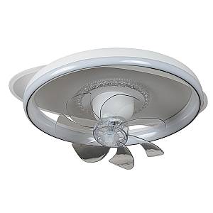 CFC 9502 WΗ ΑΝΕΜΙΣΤΗΡΑΣ ΟΒΑΛ+ ΚΥΚΛΟΣ ΟΡΟΦΗΣ ΜΕ LED ΦΩΤΙΣΜΟ 3COLORS+ CONTROL