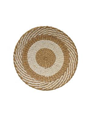 Πιατέλα ψάθινη τοίχου λευκό σχ.Φ40Χ5