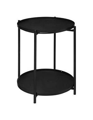 Τραπέζι μεταλ.μαύρο 2οροφο 45Χ52,5