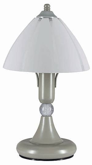 Φωτιστικό Πορτατίφ μέταλλο νίκελ/γυαλί λευκό Ε14