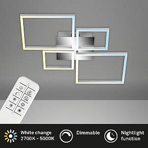 Φωτιστικό led Frame 38w 4000lm CCT χρώμιο/χρώμιο σατινέ
