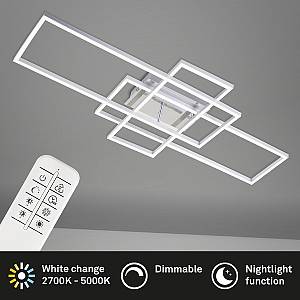 Φωτιστικό led Frame 51w 6600lm CCT χρώμιο/χρώμιο σατινέ