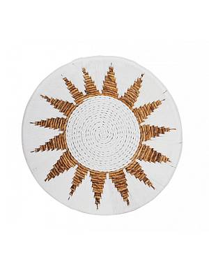 Διακ.τοίχου ABACA λευκό/καφέ Φ35Χ8