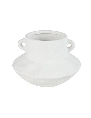 Κάσπώ κεραμ.λευκό με χέρια Φ26 Η18cm