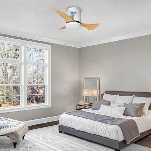 it-Lighting Elsinore -15W 3CCT LED Fan Light in White with Wooden Color (102000410)