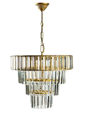 Φωτιστικό Πολύφωτο 7φ μέταλλο χρυσό κρύσταλλα Ε14