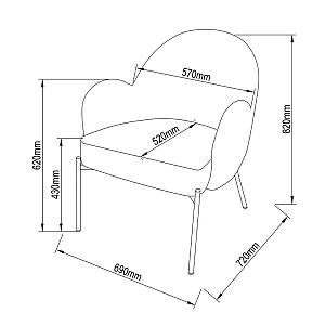 SCOTCH ΠΟΛΥΘΡΟΝΑ ΠΡΑΣΙΝΟ ΛΑΔΙ 70x70xH81cm