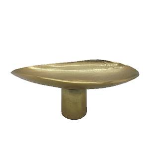 DUNE ΔΙΣΚΟΣ ΜΕ ΠΟΔΙ ΑΛΟΥΜΙΝΙΟ ΧΡΥΣΟ 45,75x25,5xH17,75cm