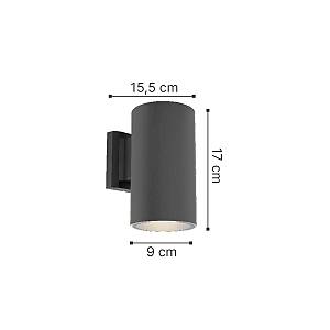 it-Lighting Candler E27 Up or Down Outdoor Light in Gray Color (80203734)