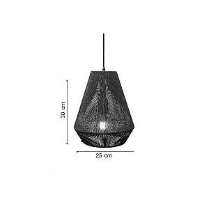 Inlight Κρεμαστό φωτιστικό με καπέλο απο ίνα 1xE27 D:25cm (4057-C)