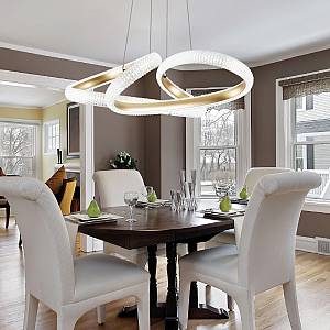 Inlight Κρεμαστό φωτιστικό LED 40W 3CCT (by switch on base)  σε χρώμιο D:60cm (6101-Chrome)