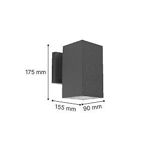 it-Lighting Elarbee E27 Outdoor Wall Lamp with Up and Down light in White (80203824)