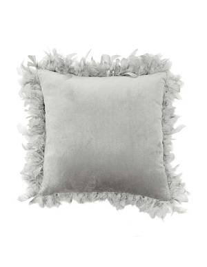 Μαξιλάρι γκρι με πούπουλα 40x40cm