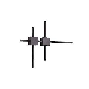 Inlight Επιτοίχιο φωτιστικό LED 21W 3CCT από μαύρο μέταλλο (43048-BL)