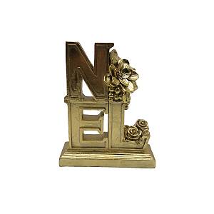 XMAS NOEL DECO POLYRESIN ΧΡΥΣΟ 16x5xH19,5cm