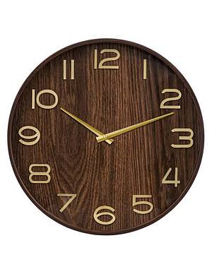 Ρολόι ξύλινο καφέ Φ55cm