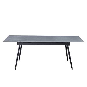 ATLANTIS ΤΡΑΠΕΖΙ ΕΠΕΚΤΕΙΝΟΜΕΝΟ-Η ΓΚΡΙ ΜΕ ΟΨΗ ΜΑΡΜΑΡΟΥ 160x80xH75cm