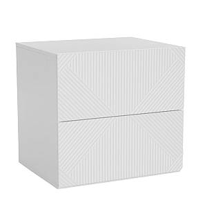 MEZZA LUNA ΚΟΜΟΔΙΝΟ 2ΣΥΡΤΑΡΙΑ ΛΕΥΚΟ 55x45xH52cm