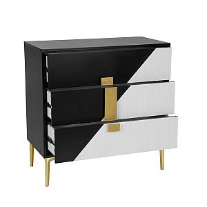 NEW YORK ΣΥΡΤΑΡΙΕΡΑ 3ΣΥΡΤΑΡΙΑ ΛΕΥΚΟ ΜΑΥΡΟ 80x40xH80cm