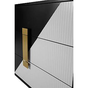 NEW YORK ΣΥΡΤΑΡΙΕΡΑ 3ΣΥΡΤΑΡΙΑ ΛΕΥΚΟ ΜΑΥΡΟ 80x40xH80cm