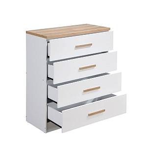 PRACTICO ΣΥΡΤΑΡΙΕΡΑ 4ΣΥΡΤΑΡΙΑ ΦΥΣΙΚΟ ΛΕΥΚΟ 80x40xH99cm