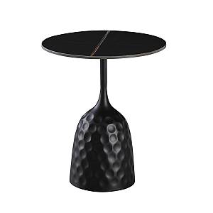 VOLCANO SIDE TABLE ΜΑΥΡΟ ΜΕ ΟΨΗ ΜΑΡΜΑΡΟΥ ΜΑΥΡΟ 50x50xH61cm