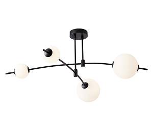 CCC 553-4 ΟΡΟΦΗΣ ΓΡΑΜΜΙΚΟ ΜΑΥΡΟΣ ΣΚΕΛΕΤΟΣ ΜΕ 4 ΦΟΥΣΚΕΣ LED 40W 3000K 1200 LUM