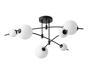 CCC 553-6 ΟΡΟΦΗΣ LED ΓΡΑΜΜΙΚΟ ΜΑΥΡΟΣ ΣΚΕΛΕΤΟΣ ΜΕ 6 ΦΟΥΣΚΕΣ 60W 3000K 3600 LUM