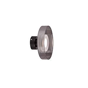 Inlight Κρεμαστό φωτιστικό από μαύρο μέταλλο και φιμέ γυαλί 12W 1320LM 3CCT D:20cm (43060-Black/smoky)