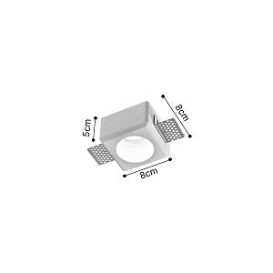 Inlight Χωνευτό τετράγωνο σποτ από γύψο 1XGU10 D:8cm (Χ0011-WH)