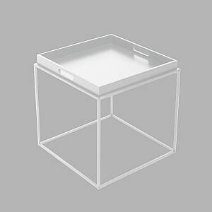 BUTLER SIDE TABLE MDF ΛΑΚΑΡΙΣΤΟ ΛΕΥΚΟ MDF ΛΑΚΑΡΙΣΤΟ 45x45x45