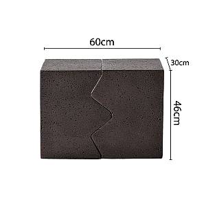 ABRACO SIDE TABLE SET 2ΤΕΜ MOCCA 60x30xH46cm