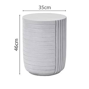 GEOMETRICAL 2 SIDE TABLE ΛΕΥΚΟ 35x35x46