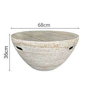 LITHOS CENTRAL COFFEE TABLE BEIGE 68x68x36