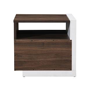 DOBLE ΚΟΜΟΔΙΝΟ 1ΠΟΡΤΑ ΚΑΡΥΔΙ ΛΕΥΚΟ 46x40xH43cm