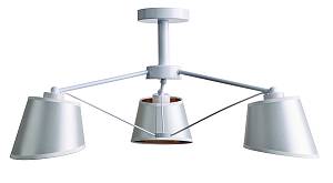 Φωτιστικό Πολύφωτο 3φ Μέταλλο/Αμπαζούρ λευκό Ε27