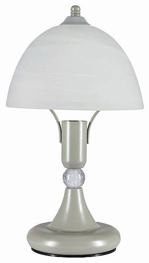 Φωτιστικό Πορτατίφ μέταλλο νίκελ/γυαλί λευκό Ε14