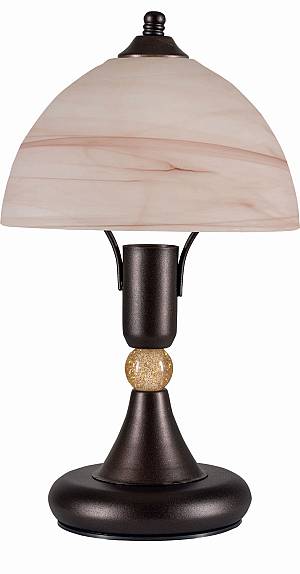 Φωτιστικό Πορτατίφ μέταλλο σκουριά/γυαλί καφέ Ε14