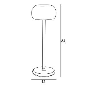 Φωτιστικό επαναφορτιζόμενο Led 3w 3CCT Dimmable ασημί
