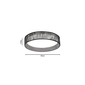 Inlight Πλαφονιέρα οροφής LED 45W 3CCT (by switch on base) από σχοινί και ακρυλικό D:53cm (42039-A)