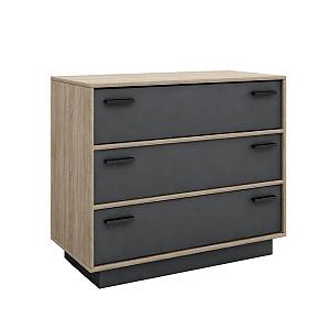 IMAGE ΣΥΡΤΑΡΙΕΡΑ 3ΣΥΡΤΑΡΙΑ SONOMA ΓΚΡΙ ΣΚΟΥΡΟ 90x45xH78cm