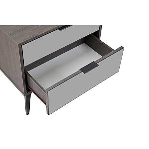 SPECCHIO ΚΟΜΟΔΙΝΟ 2ΣΥΡΤΑΡΙΑ ΜΑΥΡΟ OAK ΚΑΘΡΕΠΤΗΣ 58x39x55