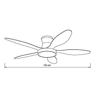 it-Lighting Denali 24W 3CCT LED Fan Light in White and wooden Color (102000710)