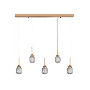 Inlight Κρεμαστό φωτιστικό LED 5*10W από χρυσαφί μέταλλο και ακρυλικό D:60x200cm (4077R-5-Golden)