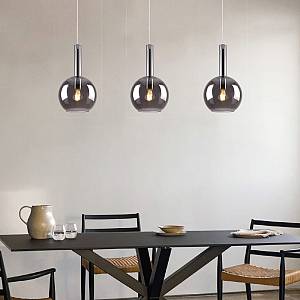 Inlight Κρεμαστό φωτιστικό από φιμέ γυαλί 1XE27 D:20x36cm (4080)