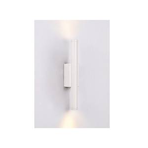 Inlight Επιτοίχιο φωτιστικό LED 2*5W 3000K σε λευκ΄ή απόχρωση απο αλουμίνιο D:30x6cm (43061-White)