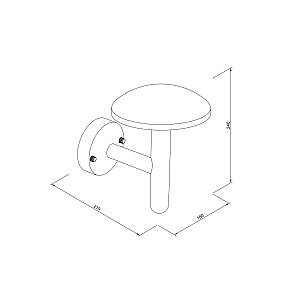 it-Lighting Keowee LED 12W 3CCT Outdoor Wall Lamp Black D:180 x 210 x 240 mm (80205210)